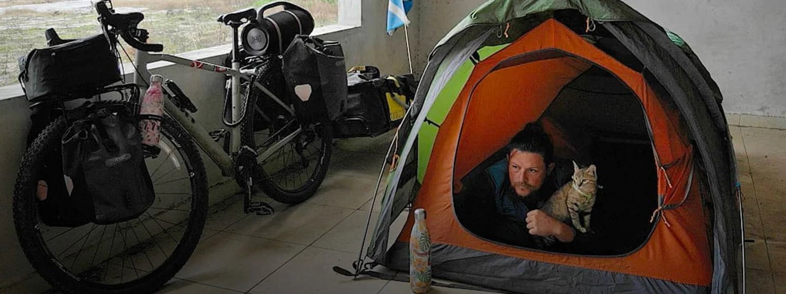 Meet The Man Who is Bikepacking His Way Around The World With A Cat ...