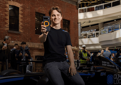 Image: Oscar Piastri Revs Up Excitement at Melbourne Central with Quad Lock for 2024