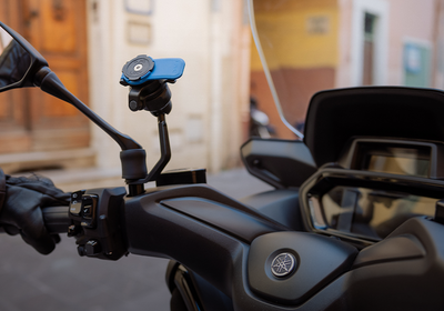 Image: Secure Mirror Stem Phone Mount for Scooters and Motorcycles